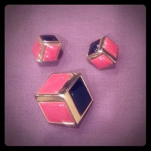 Jewelry Pin and Matching Earrings